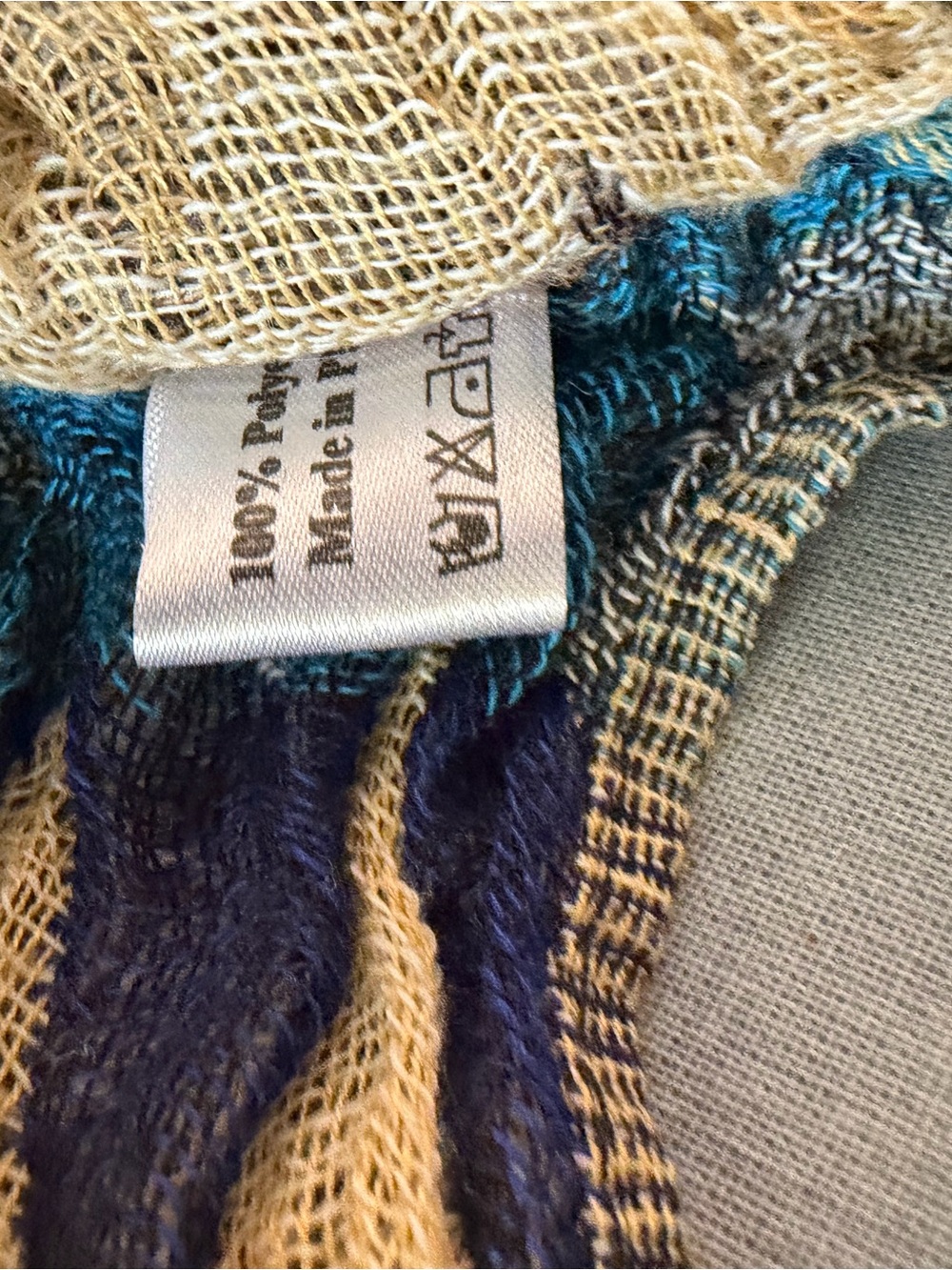Boho Multi-Color Textured Knit Infinity Scarf - Picture 6 of 8